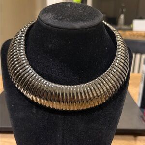 Vintage 1960 Unsigned Les Bernard Silver-plated Cleopatra Bold Necklace